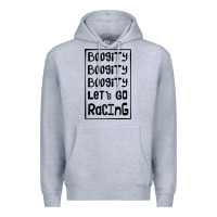 Heather Grey boogity lets go racing Premium Hoodie - DesignPulse