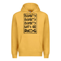 Mustard boogity lets go racing Premium Hoodie - DesignPulse