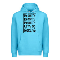 Ocean Blue boogity lets go racing Premium Hoodie - DesignPulse