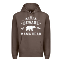 Coffee beware mama bear mom protect strong mother graphic clip art t shirt Premium Hoodie - DesignPulse