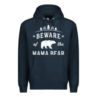 Navy beware mama bear mom protect strong mother graphic clip art t shirt Premium Hoodie - DesignPulse