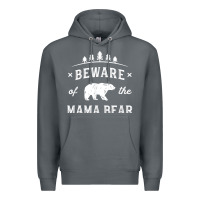 Rock beware mama bear mom protect strong mother graphic clip art t shirt Premium Hoodie - DesignPulse