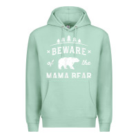Seafoam beware mama bear mom protect strong mother graphic clip art t shirt Premium Hoodie - DesignPulse