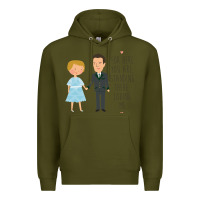 Army Green sound of music - loving me Premium Hoodie - DesignPulse