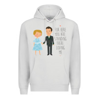 Dove Grey sound of music - loving me Premium Hoodie - DesignPulse