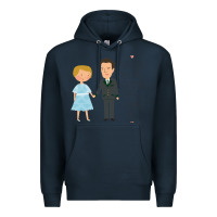 Navy sound of music - loving me Premium Hoodie - DesignPulse