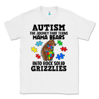 White Autism grizzlies Classic Tee - FaDigitalArtStudio