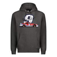Charcoal Heather Bill Elliott 1988 Winston Cup 9 Stock Car  Classic Premium Hoodie - DesignPulse