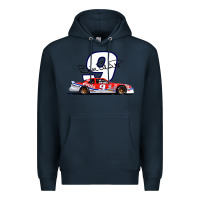 Navy Bill Elliott 1988 Winston Cup 9 Stock Car  Classic Premium Hoodie - DesignPulse