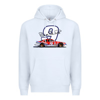 White Bill Elliott 1988 Winston Cup 9 Stock Car  Classic Premium Hoodie - DesignPulse