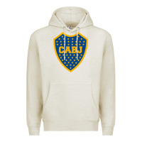 Oatmeal Heather Boca Juniors Premium Hoodie - DesignPulse