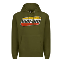 Army Green CANAM Vintage Original ATV UTV off road Gift Long Sleeve Premium Hoodie - DesignPulse