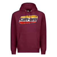 Burgundy CANAM Vintage Original ATV UTV off road Gift Long Sleeve Premium Hoodie - DesignPulse