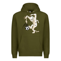 Army Green funny halloween soccer ball Premium Hoodie - DesignPulse