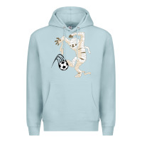Blue Mist funny halloween soccer ball Premium Hoodie - DesignPulse