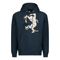 Navy funny halloween soccer ball Premium Hoodie - DesignPulse