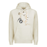 Oatmeal Heather funny halloween soccer ball Premium Hoodie - DesignPulse