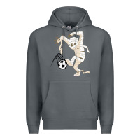 Rock funny halloween soccer ball Premium Hoodie - DesignPulse