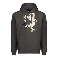 Smoke funny halloween soccer ball Premium Hoodie - DesignPulse
