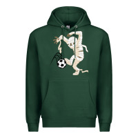 Sports Green funny halloween soccer ball Premium Hoodie - DesignPulse