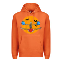 Carrot cheerleading skeleton halloween cheer skeleton cheerleader t shirt Premium Hoodie - DesignPulse