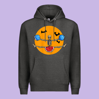 Cheerleading Skeleton Halloween Cheer Skeleton Cheerleader T Shirt Premium Hoodie Designed By Designpulse