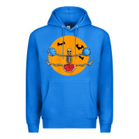True Royal cheerleading skeleton halloween cheer skeleton cheerleader t shirt Premium Hoodie - DesignPulse