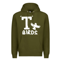 Army Green t birds greaser thunderbirds 1970s t birds pullover hoodie Premium Hoodie - DesignPulse