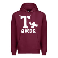 Burgundy t birds greaser thunderbirds 1970s t birds pullover hoodie Premium Hoodie - DesignPulse
