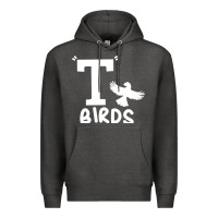 Charcoal Heather t birds greaser thunderbirds 1970s t birds pullover hoodie Premium Hoodie - DesignPulse