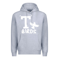 Heather Grey t birds greaser thunderbirds 1970s t birds pullover hoodie Premium Hoodie - DesignPulse