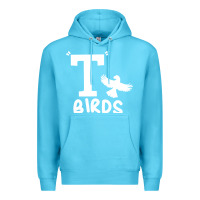 Ocean Blue t birds greaser thunderbirds 1970s t birds pullover hoodie Premium Hoodie - DesignPulse