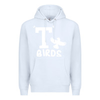 White t birds greaser thunderbirds 1970s t birds pullover hoodie Premium Hoodie - DesignPulse