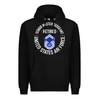Black senior master sergeant retired air force retirement gifts t shirt Premium Hoodie - DesignPulse