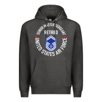 Charcoal Heather senior master sergeant retired air force retirement gifts t shirt Premium Hoodie - DesignPulse