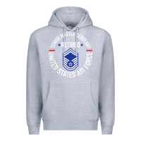 Heather Grey senior master sergeant retired air force retirement gifts t shirt Premium Hoodie - DesignPulse