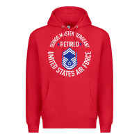 Red senior master sergeant retired air force retirement gifts t shirt Premium Hoodie - DesignPulse