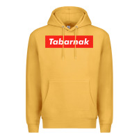 Mustard tabarnak quebec french canadian canada profanity sacre cuss premium t Premium Hoodie - DesignPulse