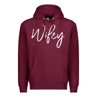 Burgundy wifey sweat(b) Premium Hoodie - DesignPulse