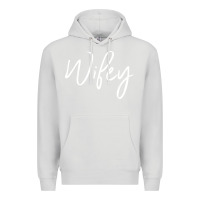 Dove Grey wifey sweat(b) Premium Hoodie - DesignPulse