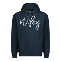 Navy wifey sweat(b) Premium Hoodie - DesignPulse