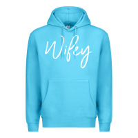 Ocean Blue wifey sweat(b) Premium Hoodie - DesignPulse