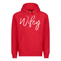 Red wifey sweat(b) Premium Hoodie - DesignPulse
