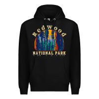 Black redwood national park california retro vintage cam Premium Hoodie - DesignPulse