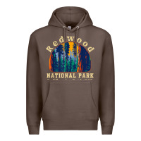 Coffee redwood national park california retro vintage cam Premium Hoodie - DesignPulse
