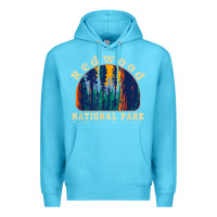 Ocean Blue redwood national park california retro vintage cam Premium Hoodie - DesignPulse