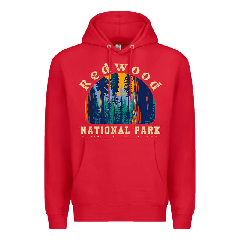 Redwood National Park California Retro Vintage Cam Premium Hoodie by DesignPulse | Teevron