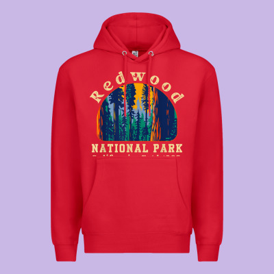 Redwood National Park California Retro Vintage Cam Premium Hoodie Designed By Designpulse