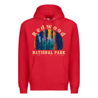 Red redwood national park california retro vintage cam Premium Hoodie - DesignPulse