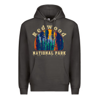 Smoke redwood national park california retro vintage cam Premium Hoodie - DesignPulse